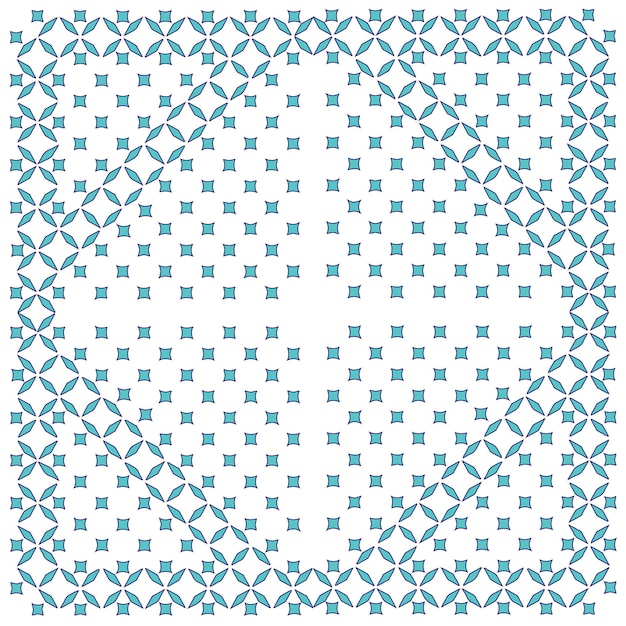 Decorative pattern rhombus silhouette outline Geometric background Isolated vector