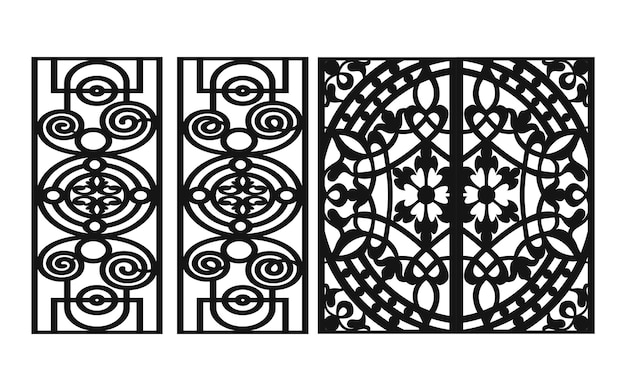 ベクトル 花とイスラムをモチーフにした装飾パターン