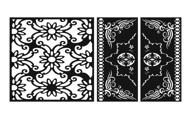 Decorative patterns with floral and islamic motifs