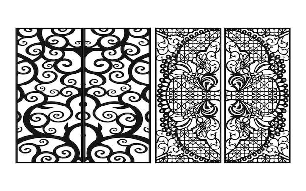 Decorative patterns with floral and islamic motifs