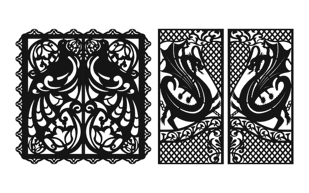 Decorative patterns with floral and islamic motifs