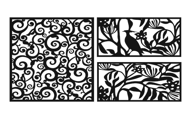 Decorative patterns with floral and islamic motifs