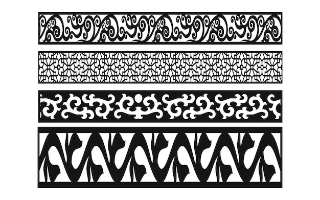 Decorative patterns with islamic and floral motifs