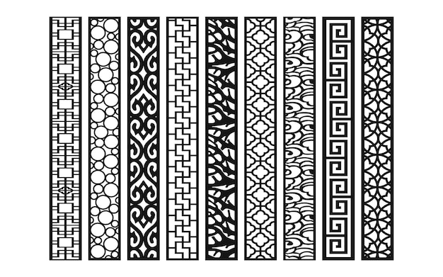 Decorative patterns with islamic and floral motifs