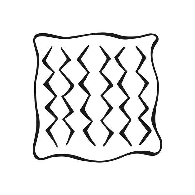 Decorative pillow Hand drawn vector illustration