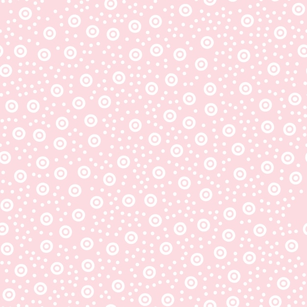 Decorative pink pattern with circles and dots