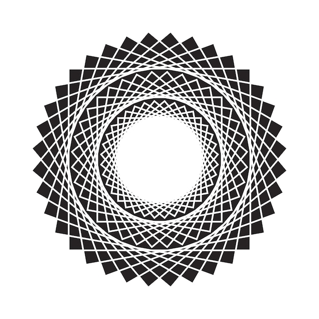 Disegno vettoriale di sfondo decorativo con motivo circolare radiale