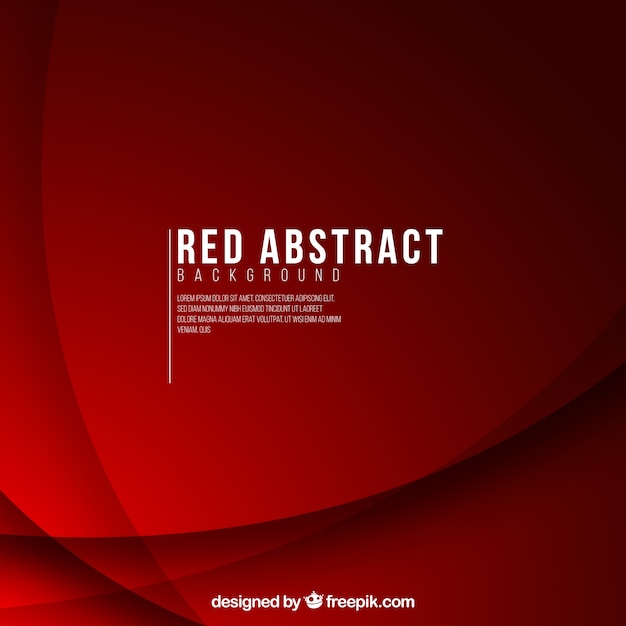 Decorative red background with wavy shapes