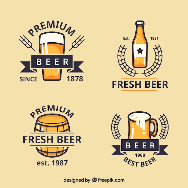 Decorative retro beer sticker