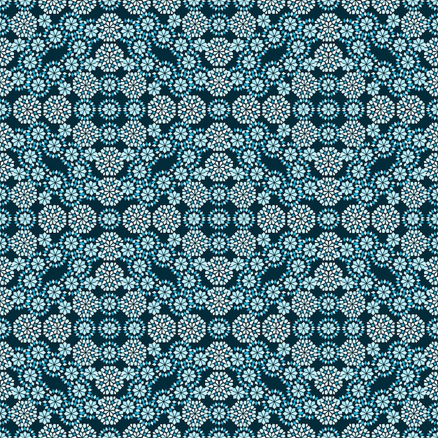 Decorative seamless pattern in mosaic ethnic style