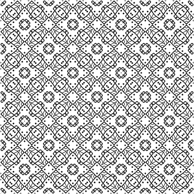 Decorative seamless pattern with minimalist abstract retro design style