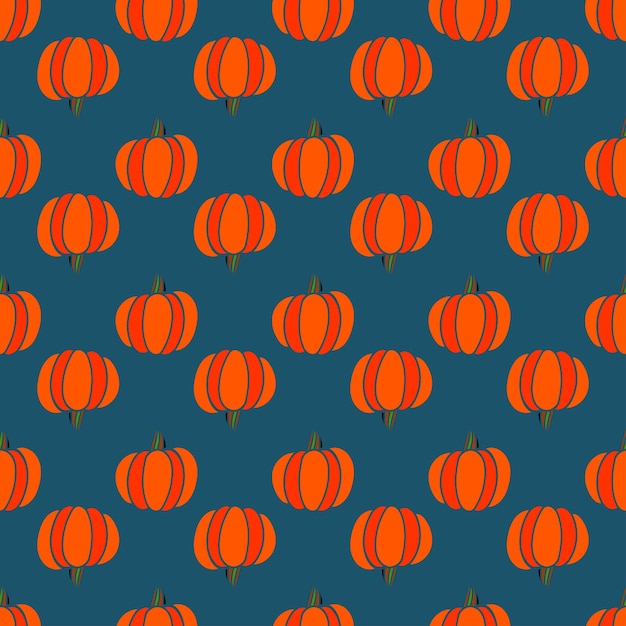 Vector decorative seamless texture. pumpkin pattern for web, textile, wrapping paper, wallpaper, scrapbook.