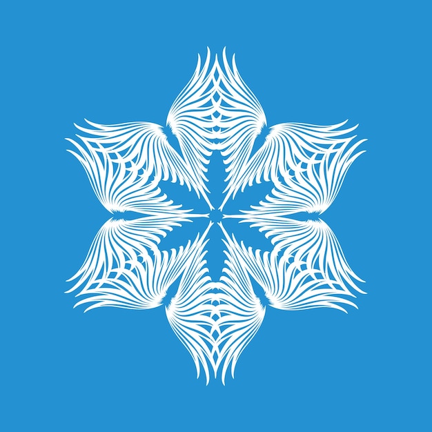 Vector decorative snowflake icon simple illustration of decorative snowflake vector icon for web