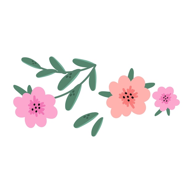 Vector decorative spring flowers element