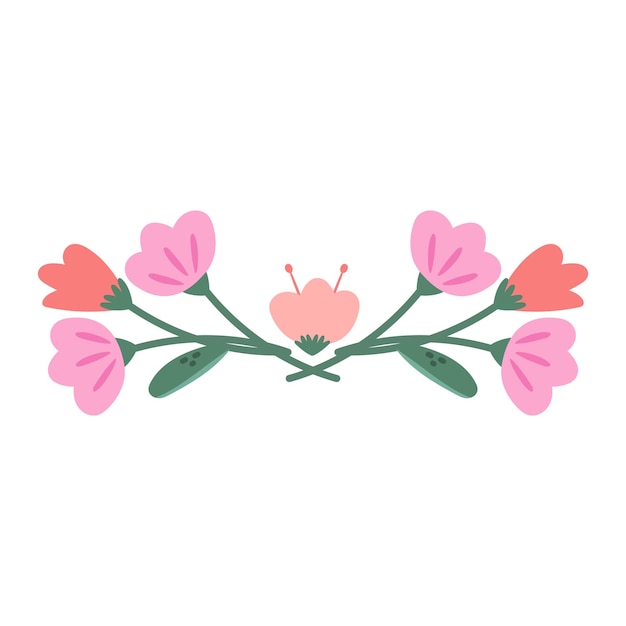 Vector decorative spring flowers element