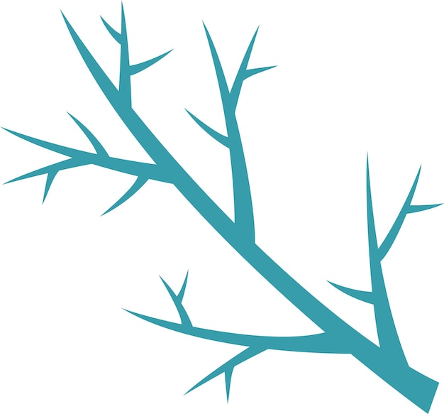 Decorative Stylized Tree Branch without Leaves