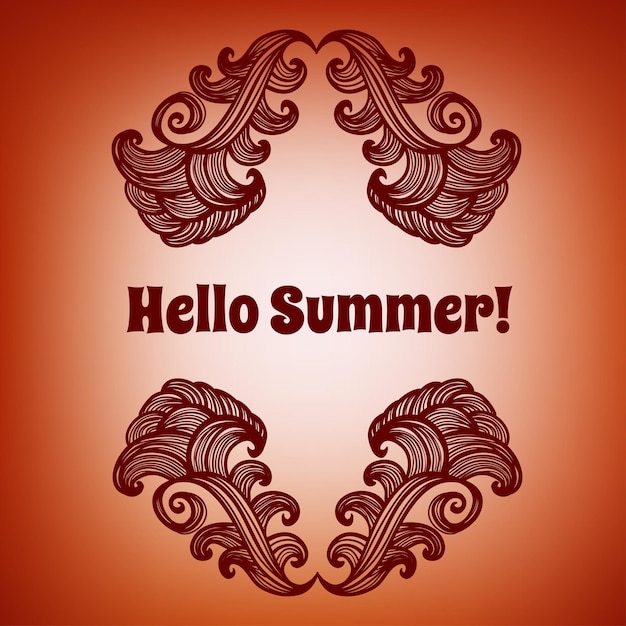 Decorative summer card