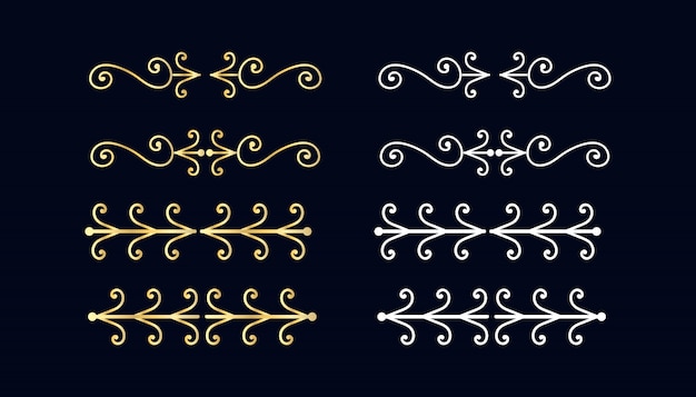 Decorative swirls dividers.