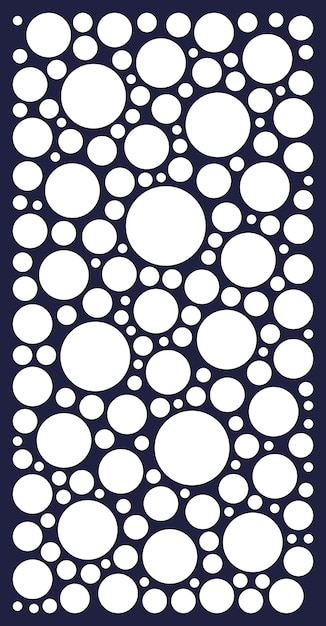 Decorative Template for laser cutting circles Vector