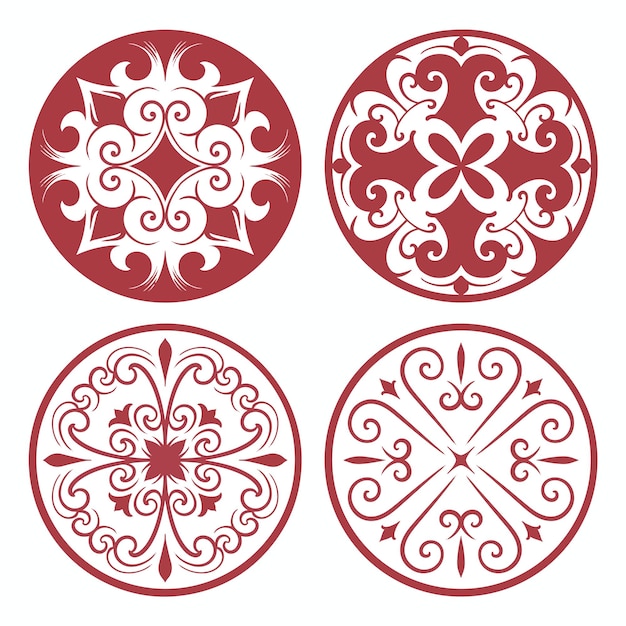 decorative text divider vector scroll curly element mandala border