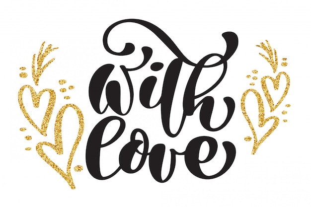 Decorative text with love card