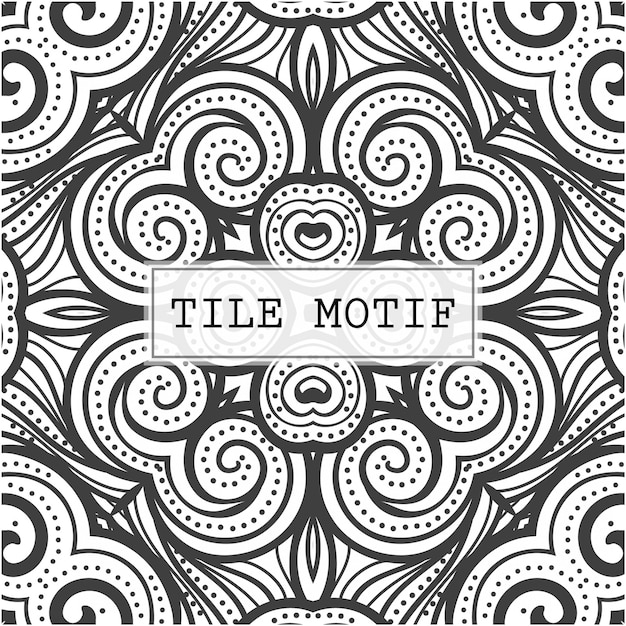 Decorative tile motif pattern