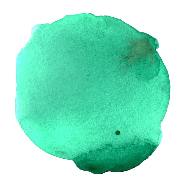 Decorative turquoise abstract watercolor spot