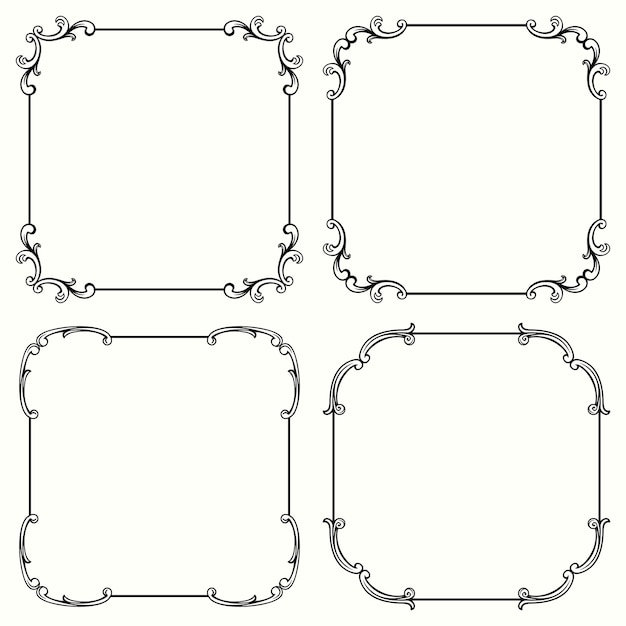 Decorative vector frames