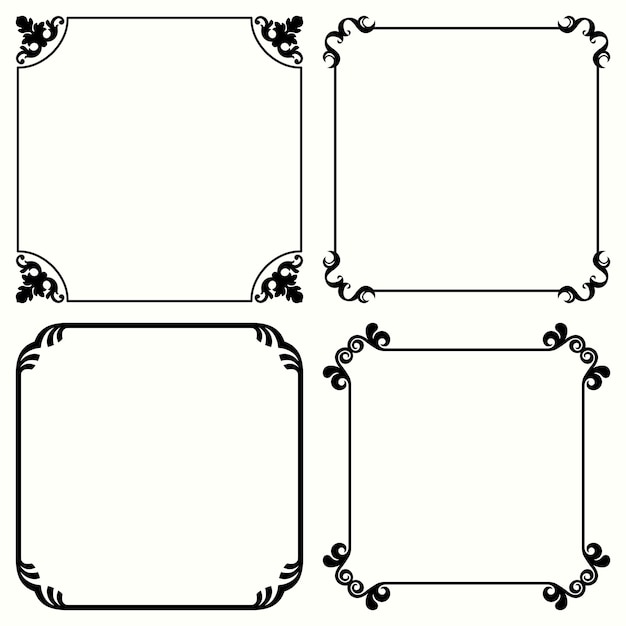 Decorative vector frames