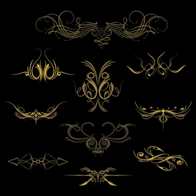 Vector decorative vector set