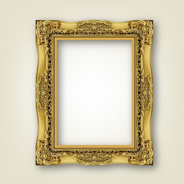 Decorative vintage frame and border