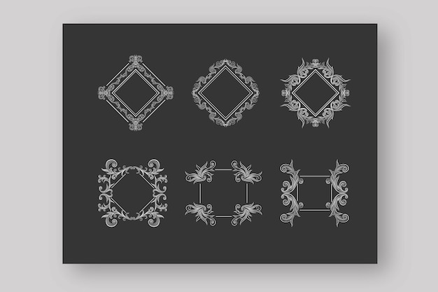 Vector decorative vintage frames elements