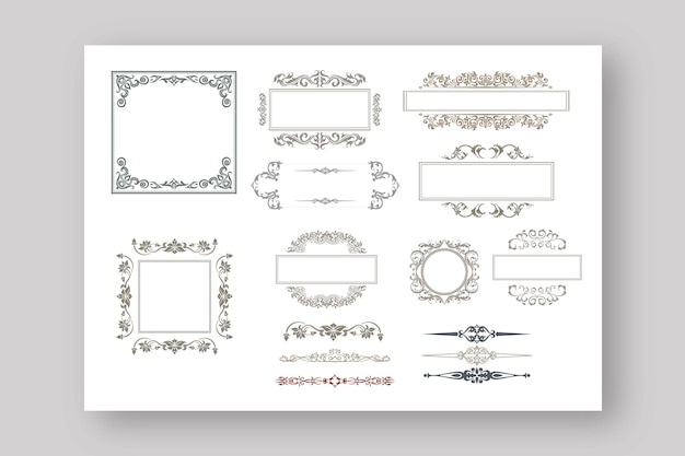 Vector decorative vintage frames elements