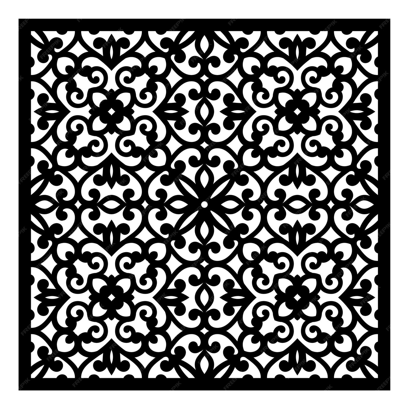 Premium Vector Decorative wall door geometric panel cnc doors laser
