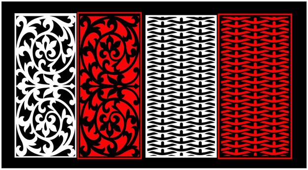 Комплект декоративных стеновых панелей Jali design Шаблон с ЧПУ для лазерной резки фрезерный станок CNCcutting