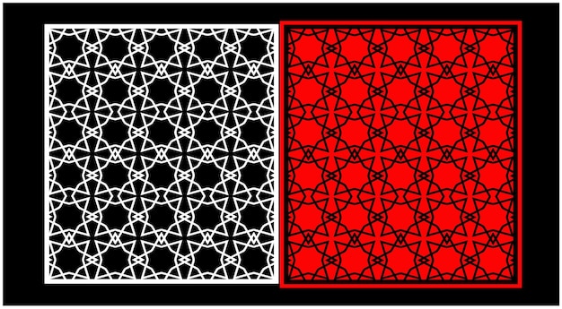 Decorative wall panels set Jali design CNC pattern laser cutting pattern router CNCcutting