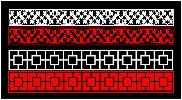 장식 벽 패널 세트 Jali 디자인 CNC 패턴 레이저 커팅 패턴 라우터 CNCcuttingJali La