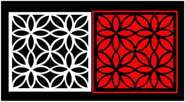 Decorative wall panels set Jali design CNC pattern laser cutting pattern router CNCcuttingJali La