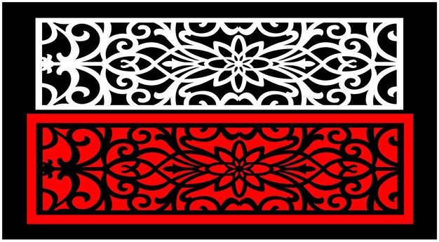 Decorative wall panels set Jali design CNC pattern laser cutting pattern router CNCcuttingJali