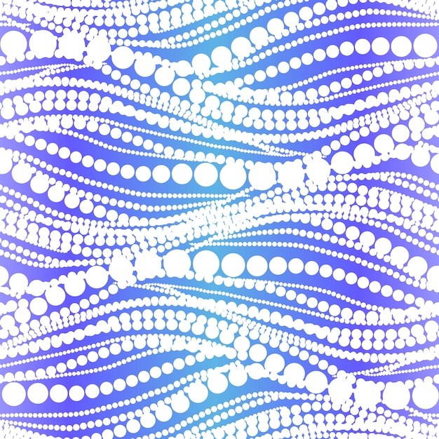 Decorative wavy seamless pattern with polka dot lines.. Abstract waves.