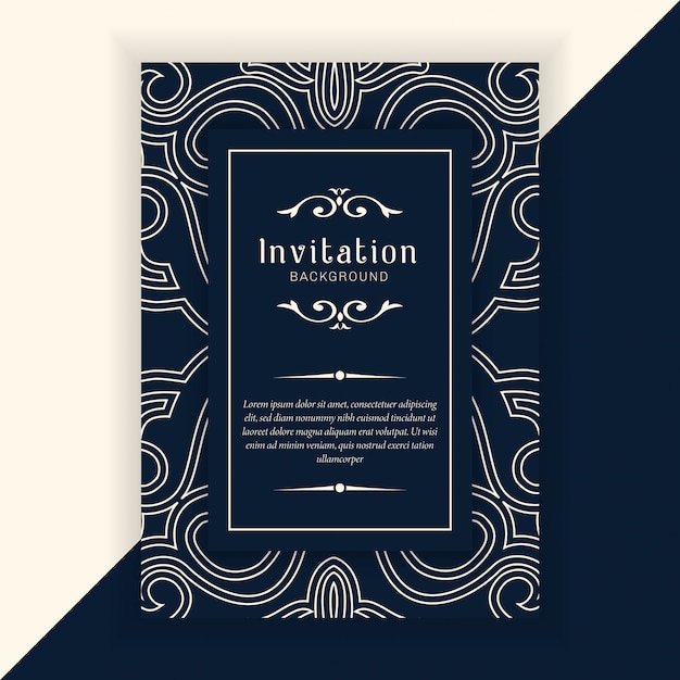 Vector decorative wedding invitation template