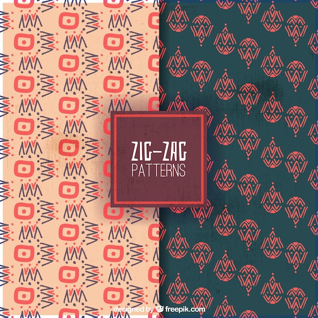 Decorative zigzag patterns