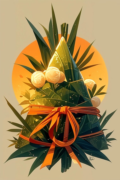 Vector decorative zongzi for dragon boat festival