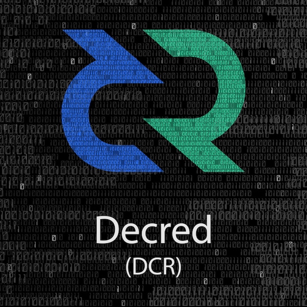 Vector decred cryptocurrency achtergrond