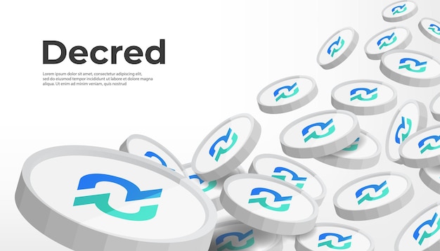 Decred dcr cryptocurrency concept banner achtergrond