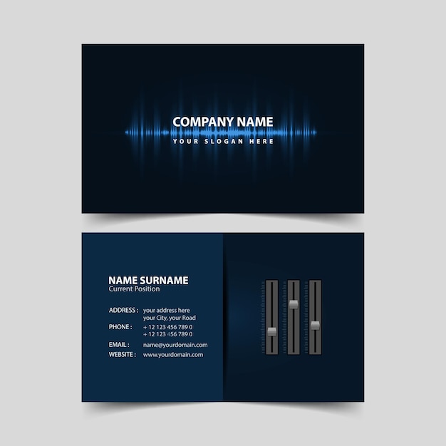 Vector deejay business card design template