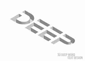 Vector deep 3d text effect design