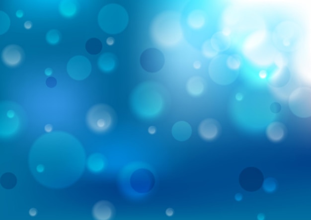 Deep blue shiny abstract bokeh background vector design