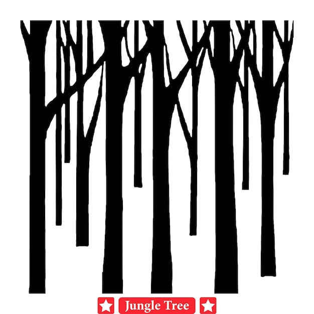 Deep Jungle Exploration Authentic Vector Tree Silhouette Bundle