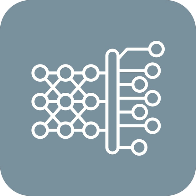 deep learning icon vector image can be used for big data
